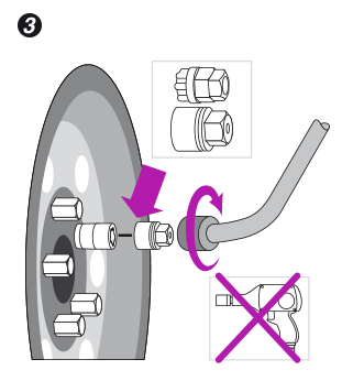X5 Heyner Germany Locking Wheel Nuts Set 4 Removal Key Car Security Locks Anti-theft